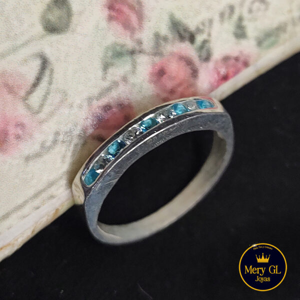 Anillo Piedritas CEL/BCO - T11