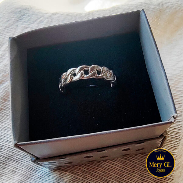 Anillo Plata 925 Eslabón - T15