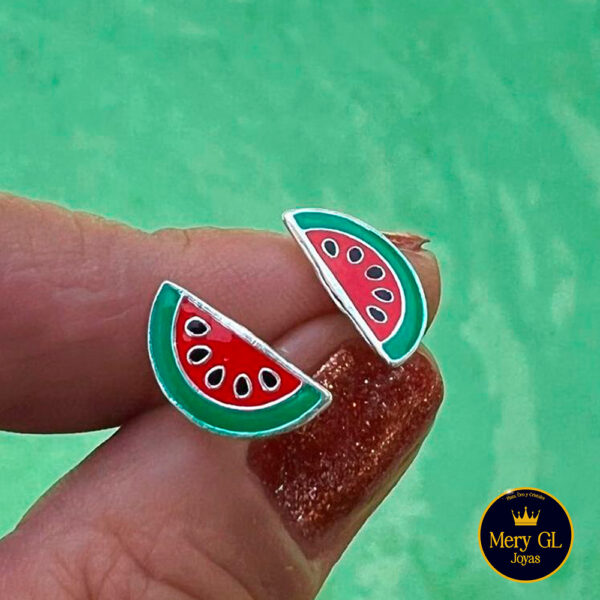 Aros Sandia Pasantes Plata 925