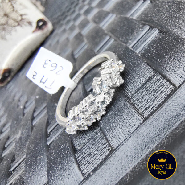 Anillo Cubic Blanco Plata 925 - T17