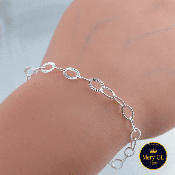 Pulsera Eslabones anchos Plata 925 19cm