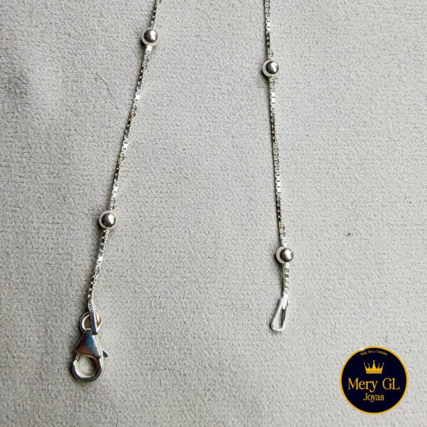 Pulsera Bolitas Plana Plata 925
