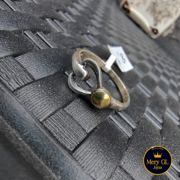 ANILLO CORAZÓN Y PUNTO  PYO - T18