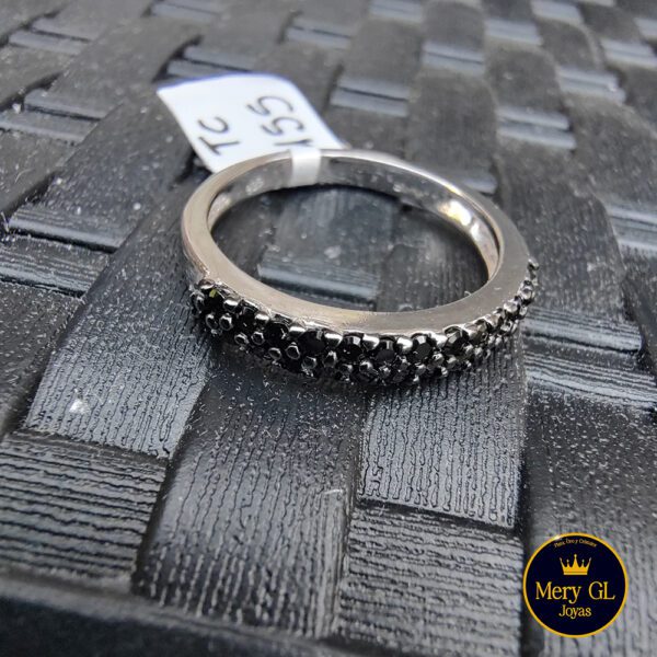 Anillo plata italiana N56 - MACIZO Piedritas - T14/5